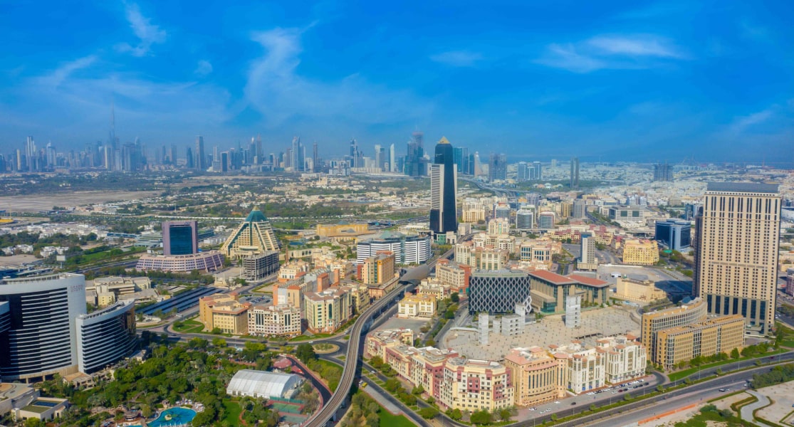 География и архитектура в Дубай Хелскеа Сити